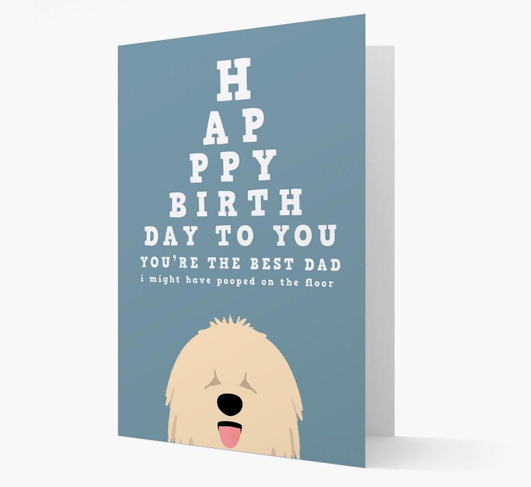 Happy Birthday Dad: Personalised Card with {breedFullName} Icon