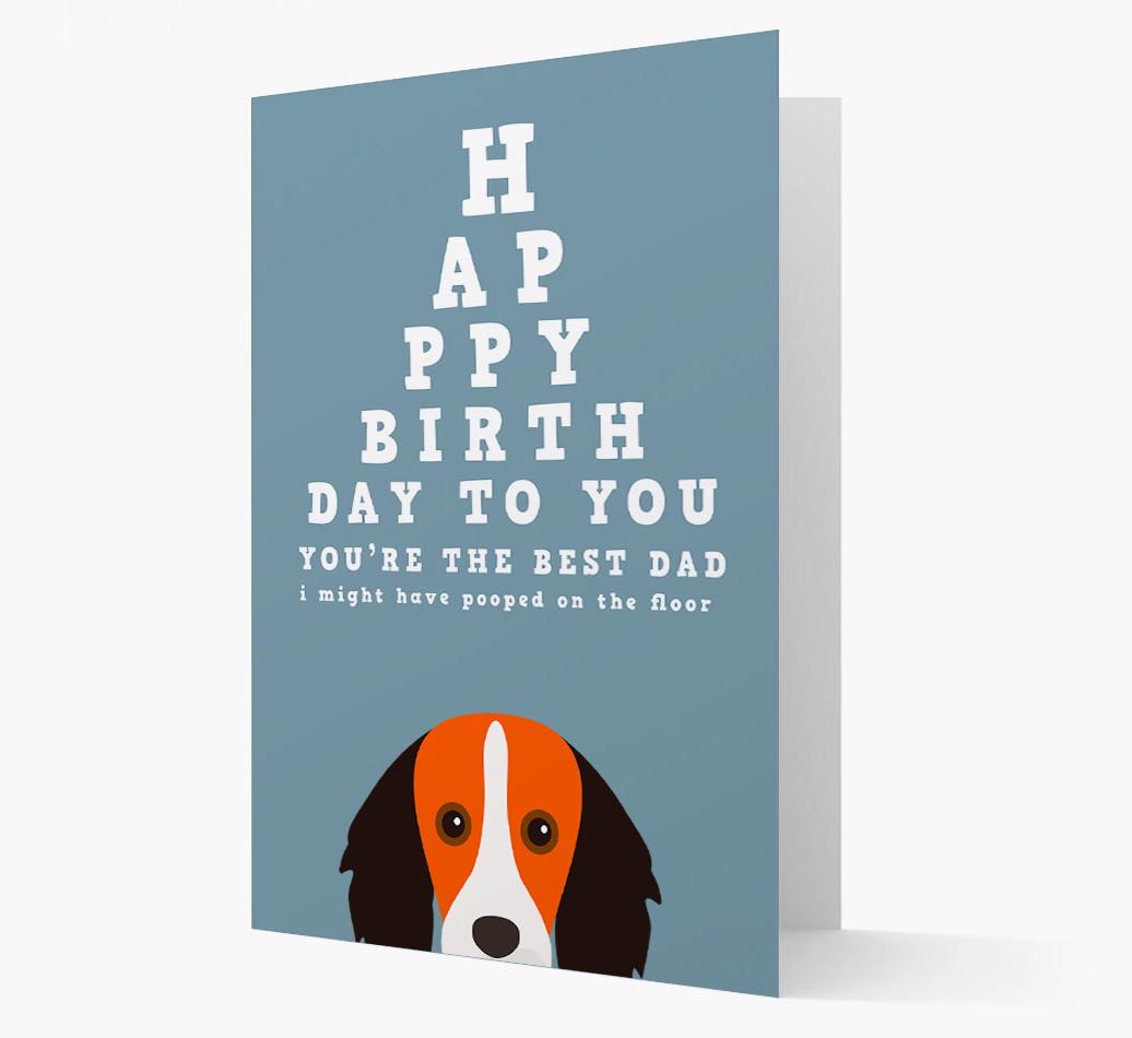 Happy Birthday Dad: Personalised Card with {breedFullName} Icon