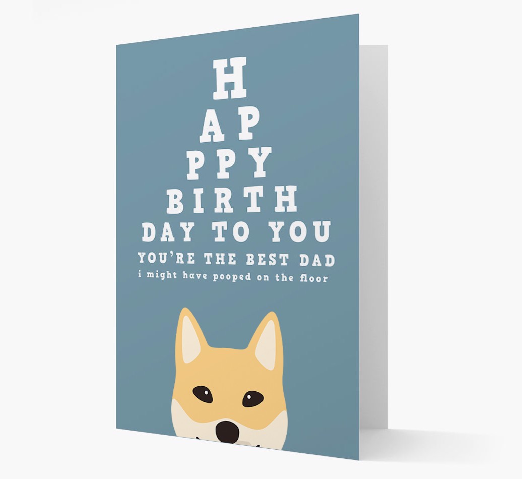 Happy Birthday Dad: Personalised Card with {breedFullName} Icon