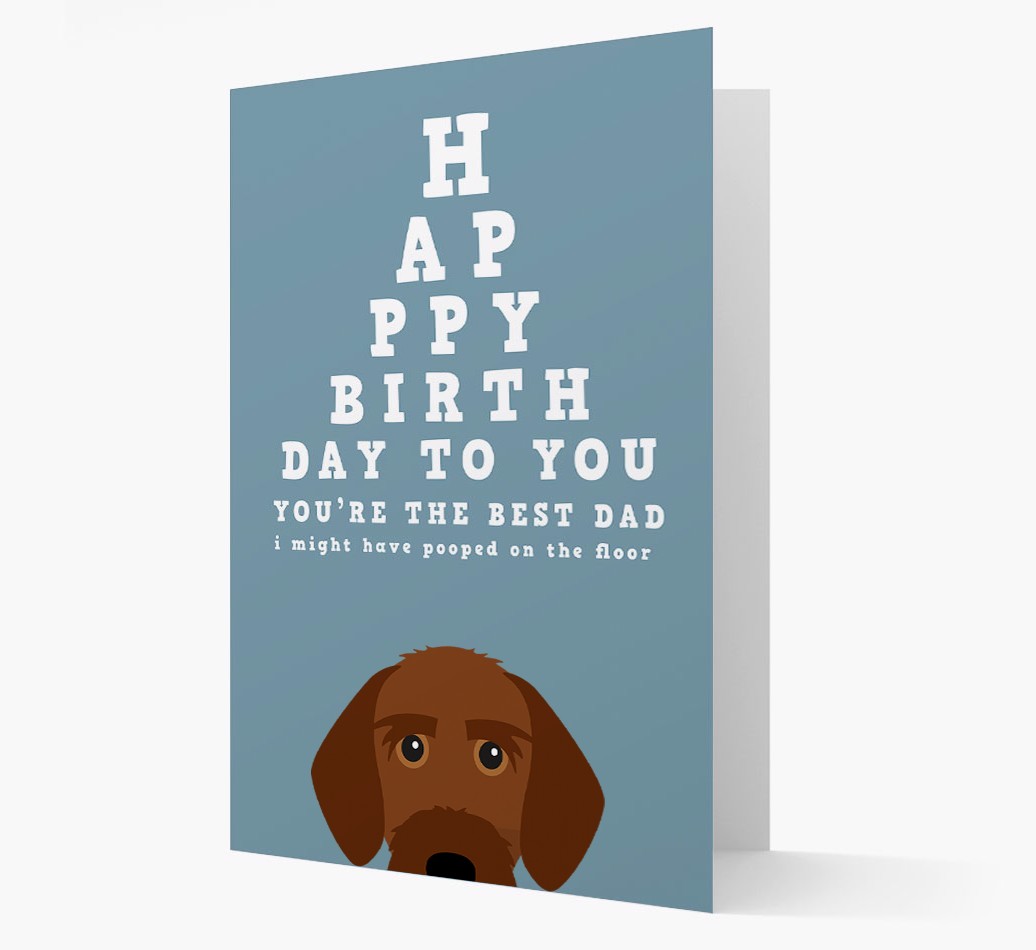 Happy Birthday Dad: Personalised Card with {breedFullName} Icon