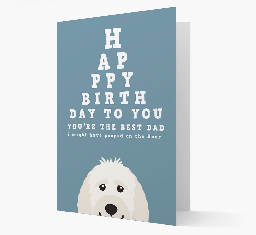 Happy Birthday Dad: Personalised Card with {breedFullName} Icon