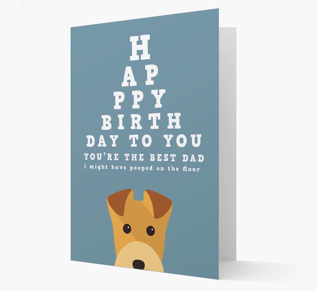 Happy Birthday Dad: Personalised Card with {breedFullName} Icon