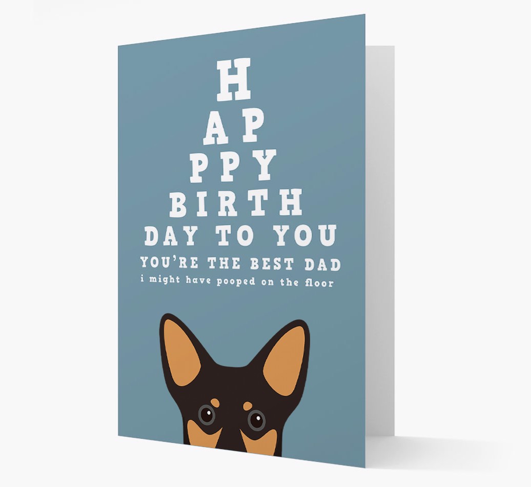 Happy Birthday Dad: Personalised Card with {breedFullName} Icon