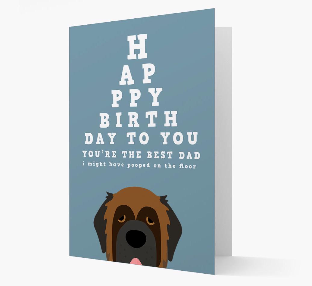 Happy Birthday Dad: Personalised Card with {breedFullName} Icon
