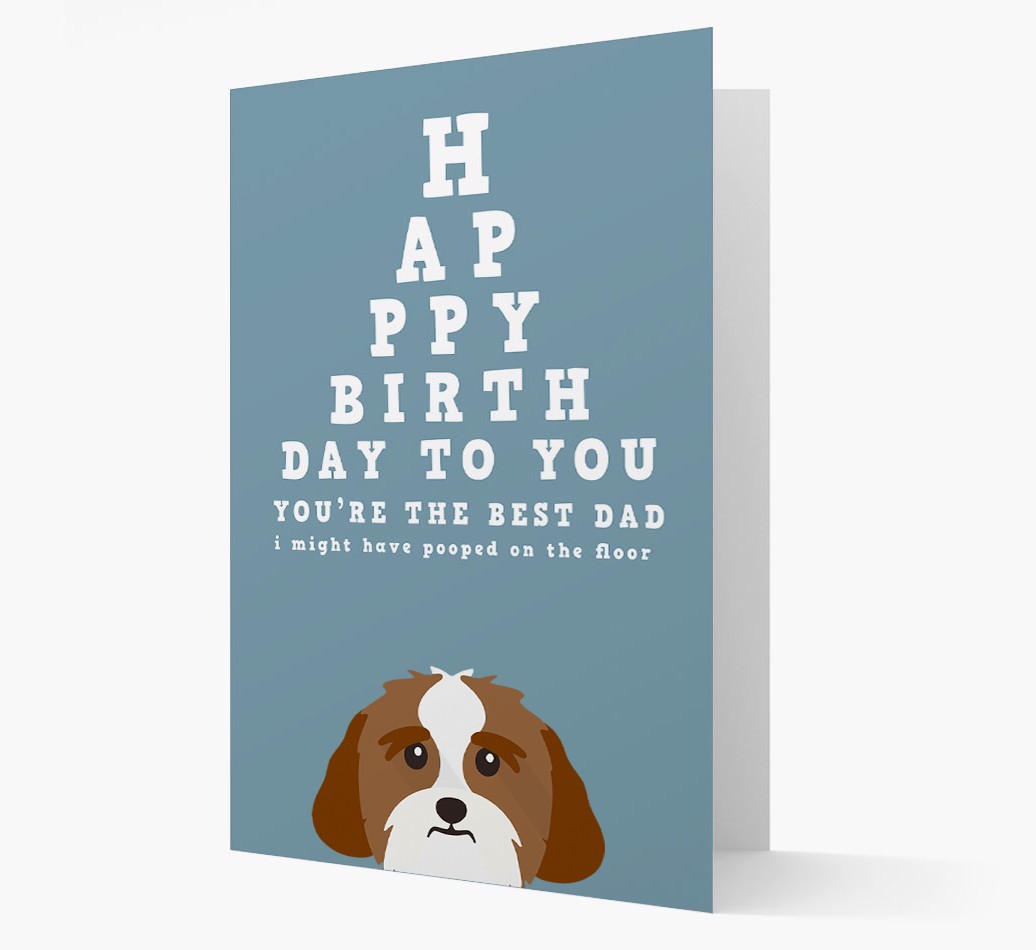 Happy Birthday Dad: Personalised Card with {breedFullName} Icon