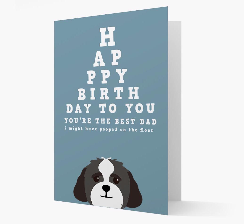 Happy Birthday Dad: Personalised Card with {breedFullName} Icon
