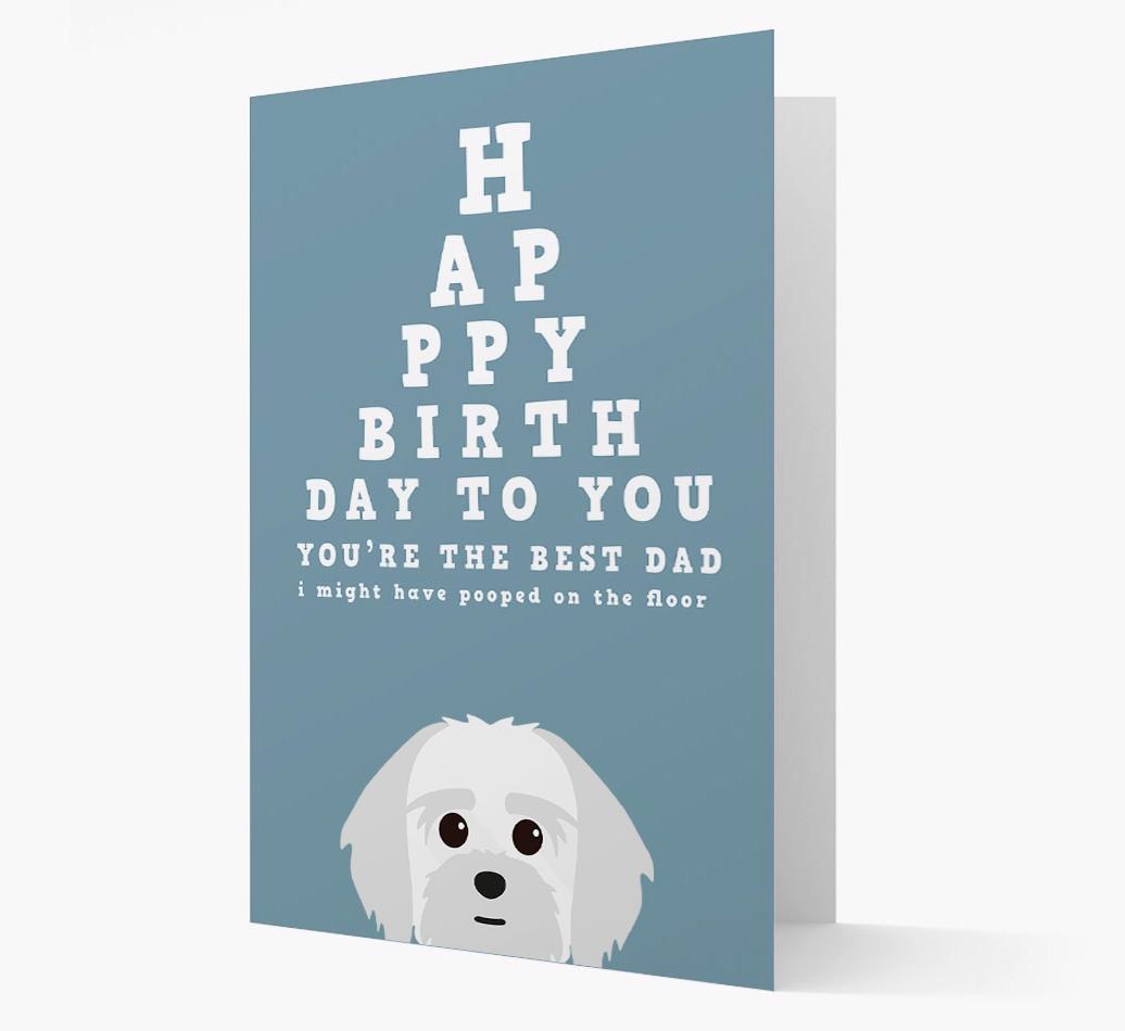 Happy Birthday Dad: Personalised Card with {breedFullName} Icon
