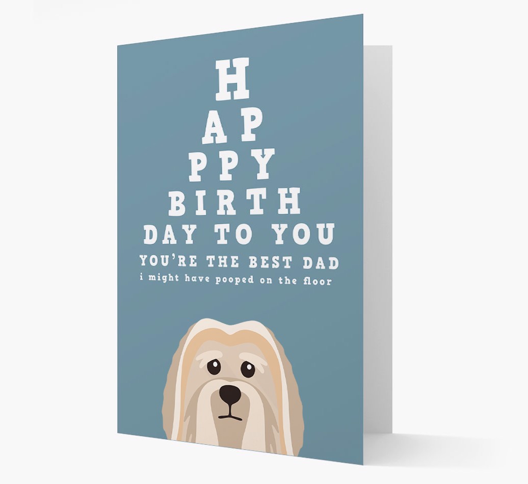 Happy Birthday Dad: Personalised Card with {breedFullName} Icon
