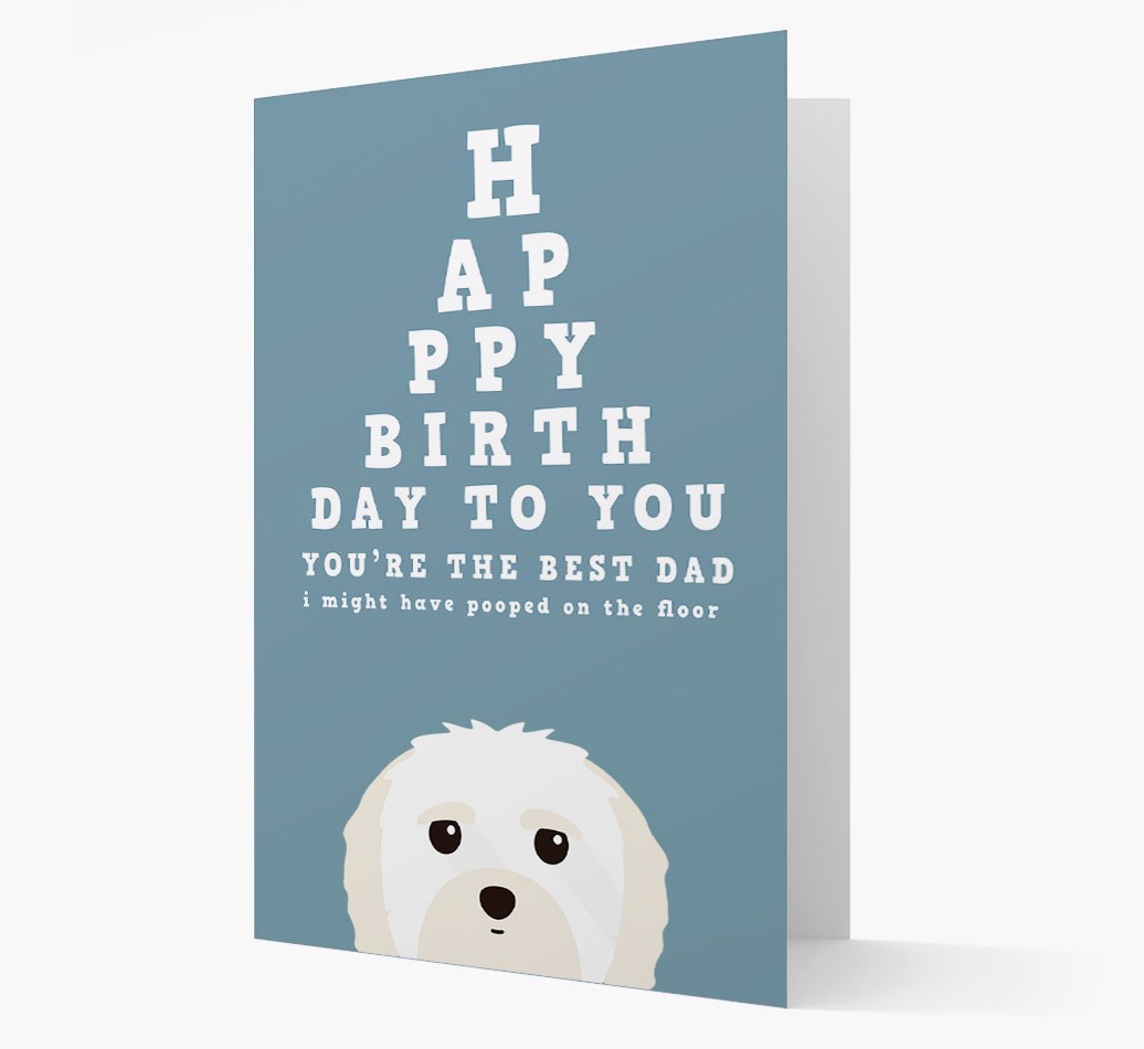 Happy Birthday Dad: Personalised Card with {breedFullName} Icon