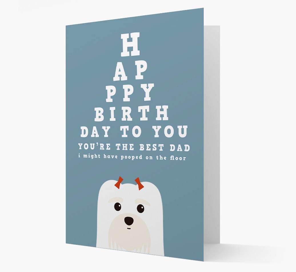 Happy Birthday Dad: Personalised Card with {breedFullName} Icon