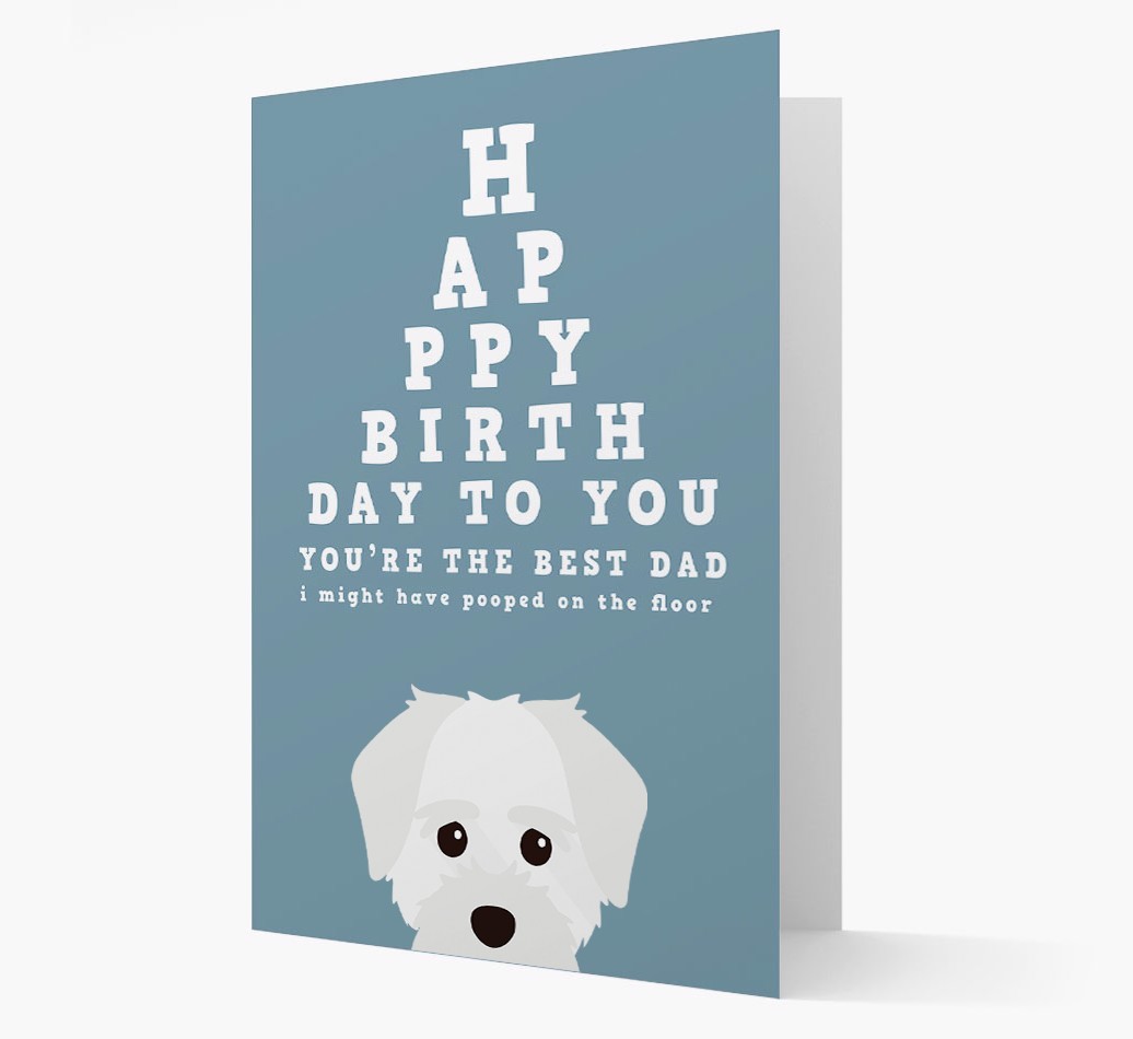 Happy Birthday Dad: Personalised Card with {breedFullName} Icon