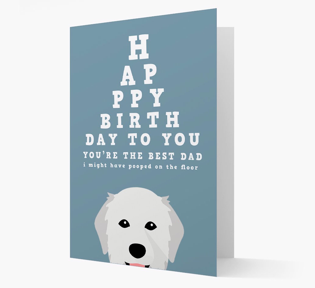 Happy Birthday Dad: Personalised Card with {breedFullName} Icon