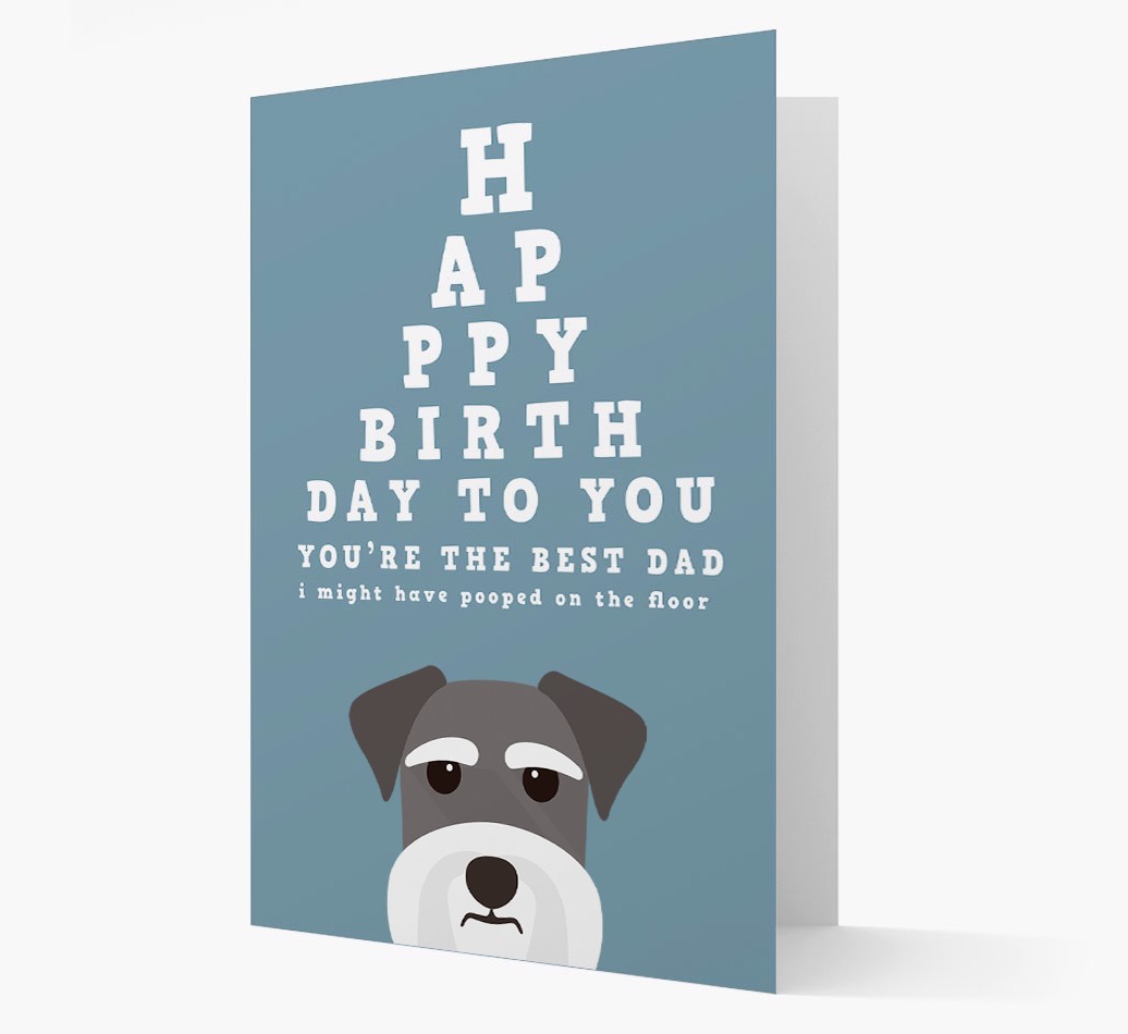 Happy Birthday Dad: Personalised Card with {breedFullName} Icon