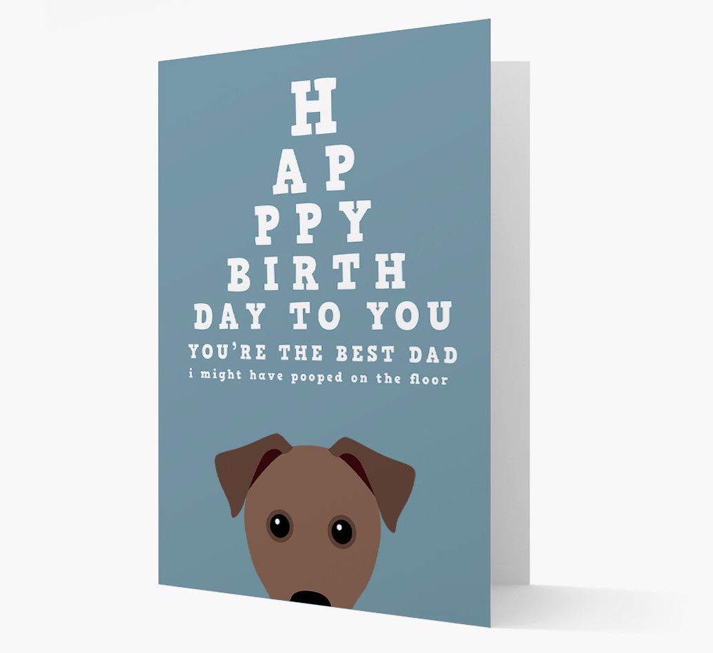 Happy Birthday Dad: Personalised Card with {breedFullName} Icon