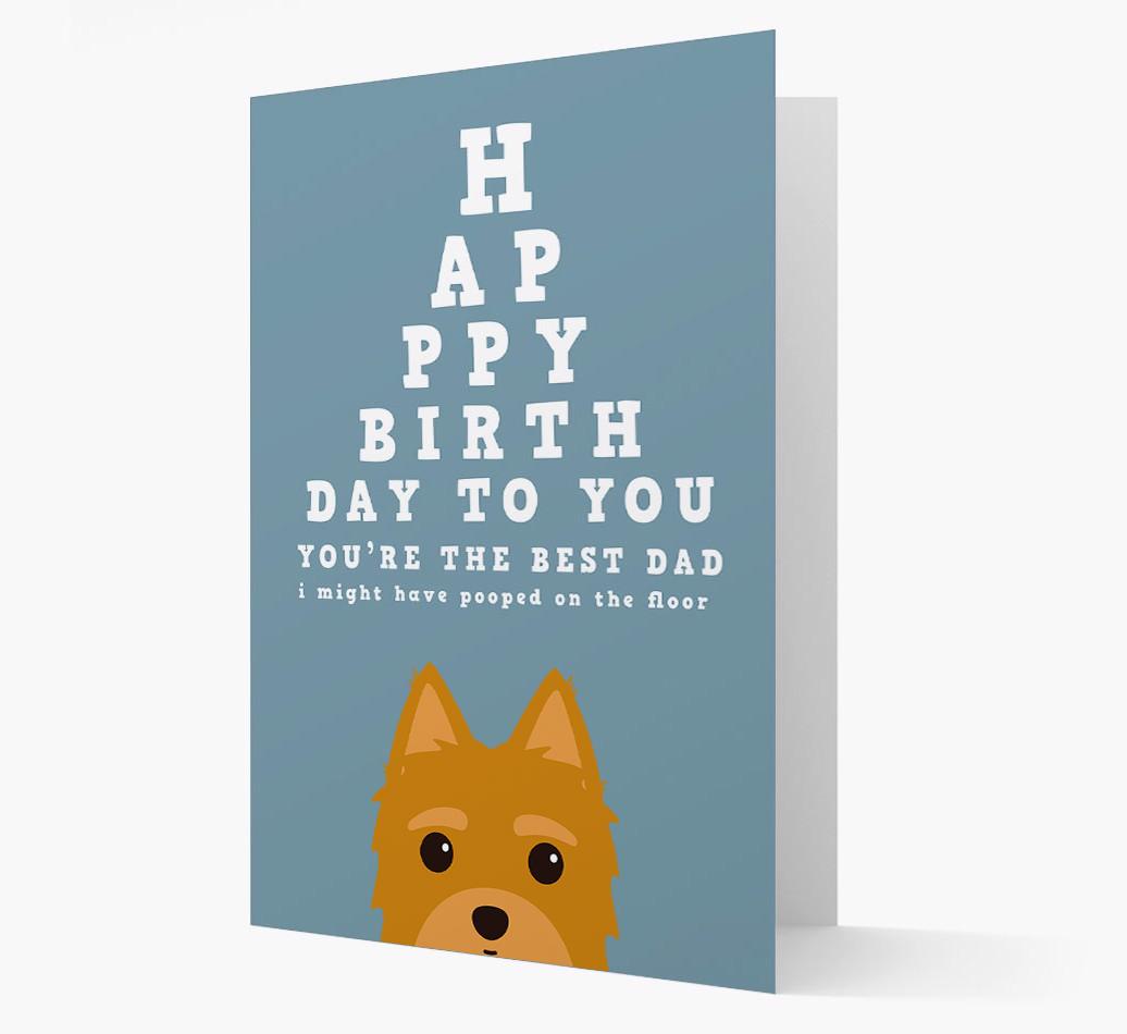 Happy Birthday Dad: Personalised Card with {breedFullName} Icon