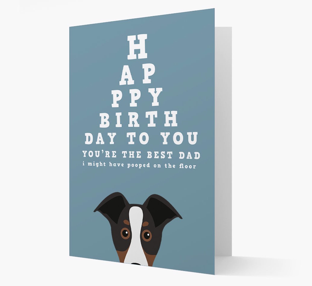 Happy Birthday Dad: Personalised Card with {breedFullName} Icon