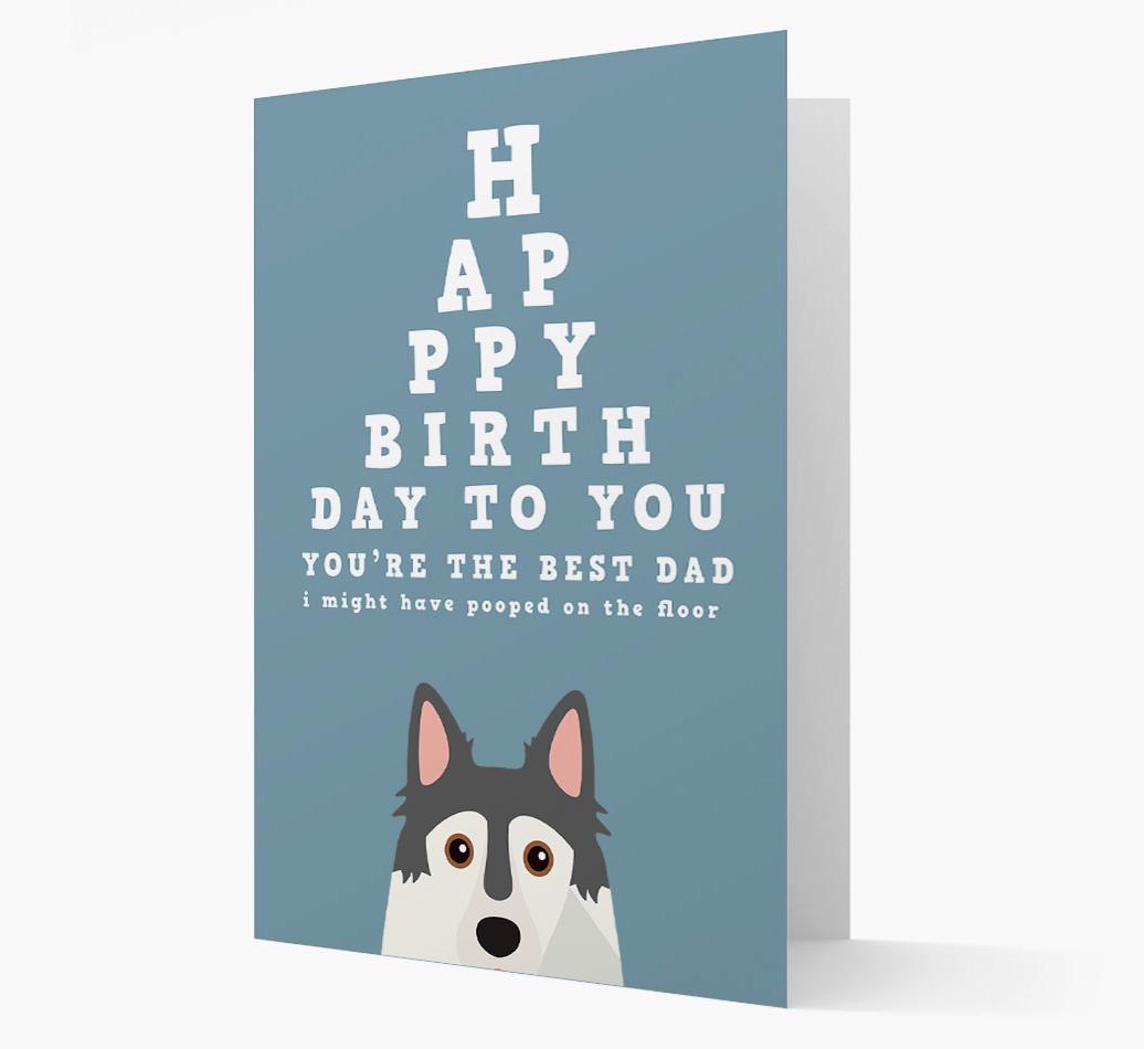Happy Birthday Dad: Personalised Card with {breedFullName} Icon