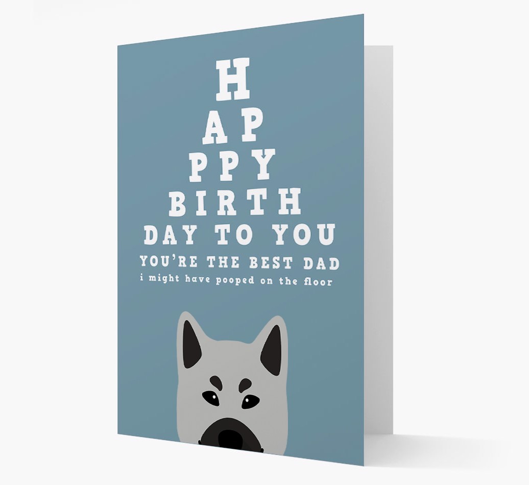 Happy Birthday Dad: Personalised Card with {breedFullName} Icon