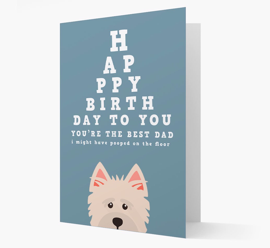 Happy Birthday Dad: Personalised Card with {breedFullName} Icon