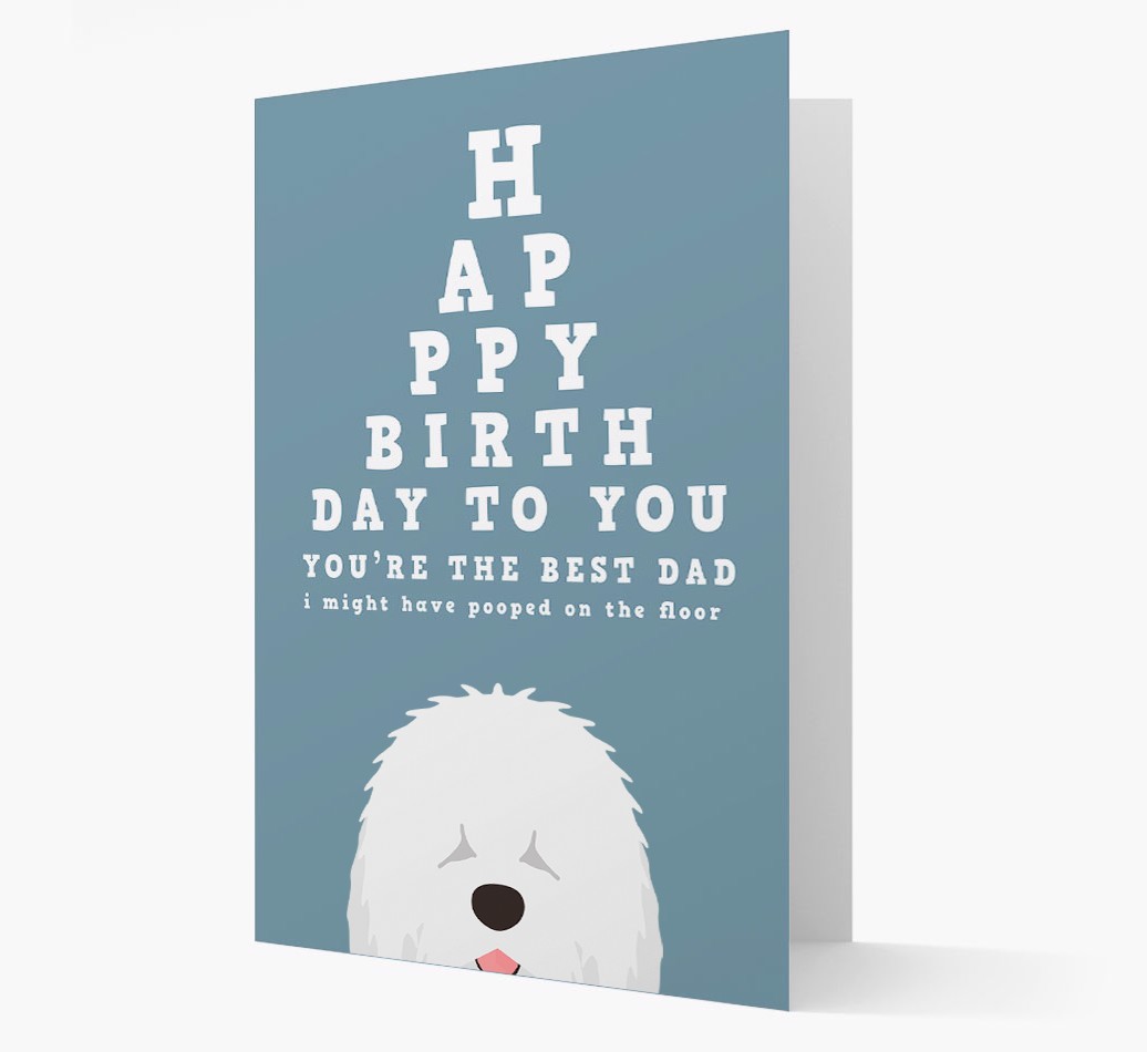 Happy Birthday Dad: Personalised Card with {breedFullName} Icon