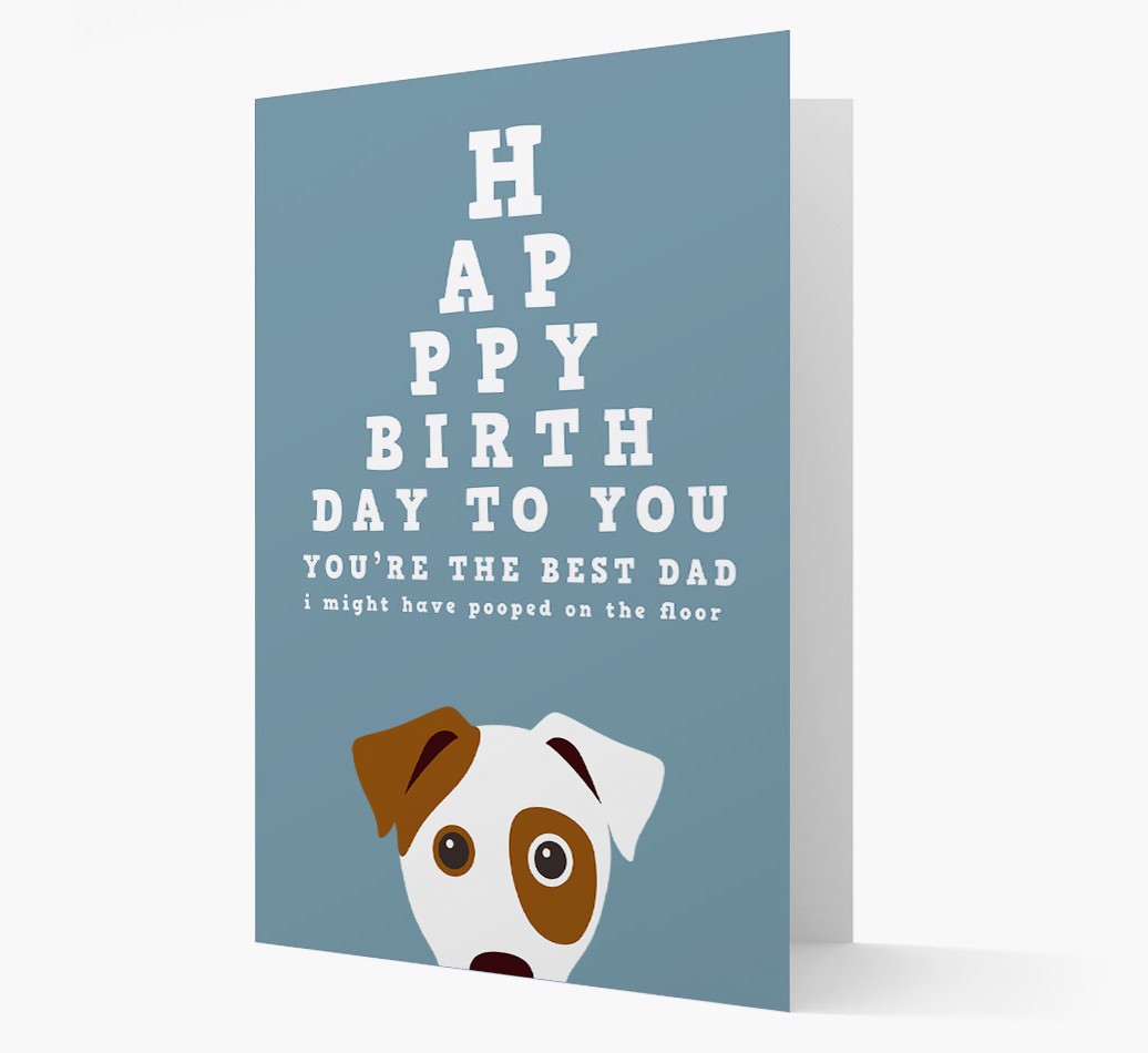 Happy Birthday Dad: Personalised Card with {breedFullName} Icon