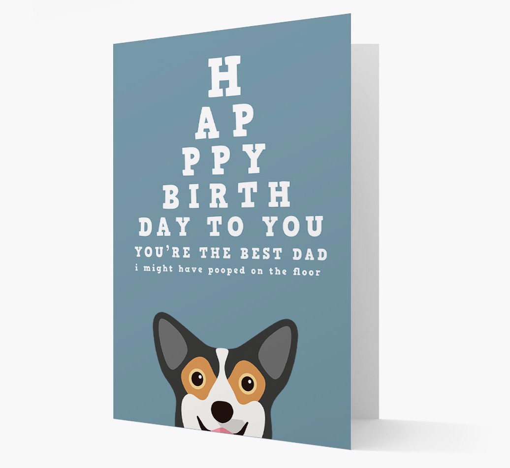 Happy Birthday Dad: Personalised Card with {breedFullName} Icon