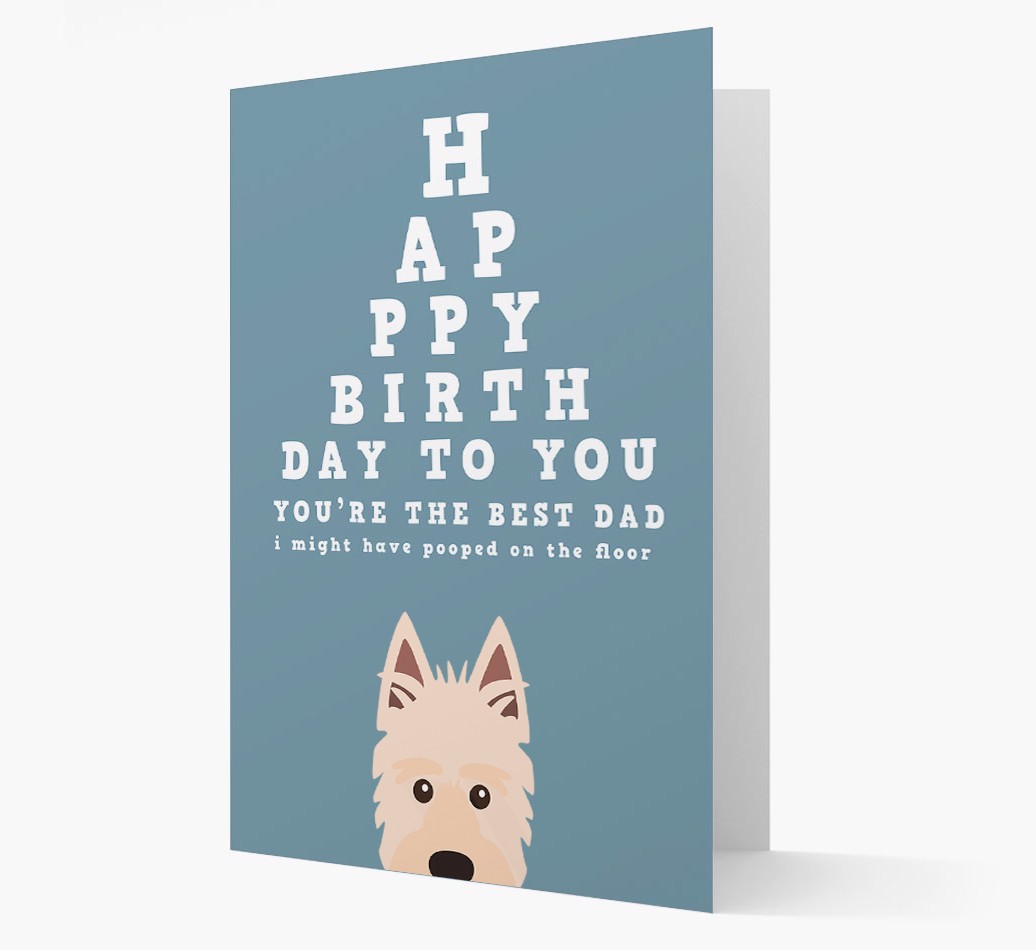 Happy Birthday Dad: Personalised Card with {breedFullName} Icon