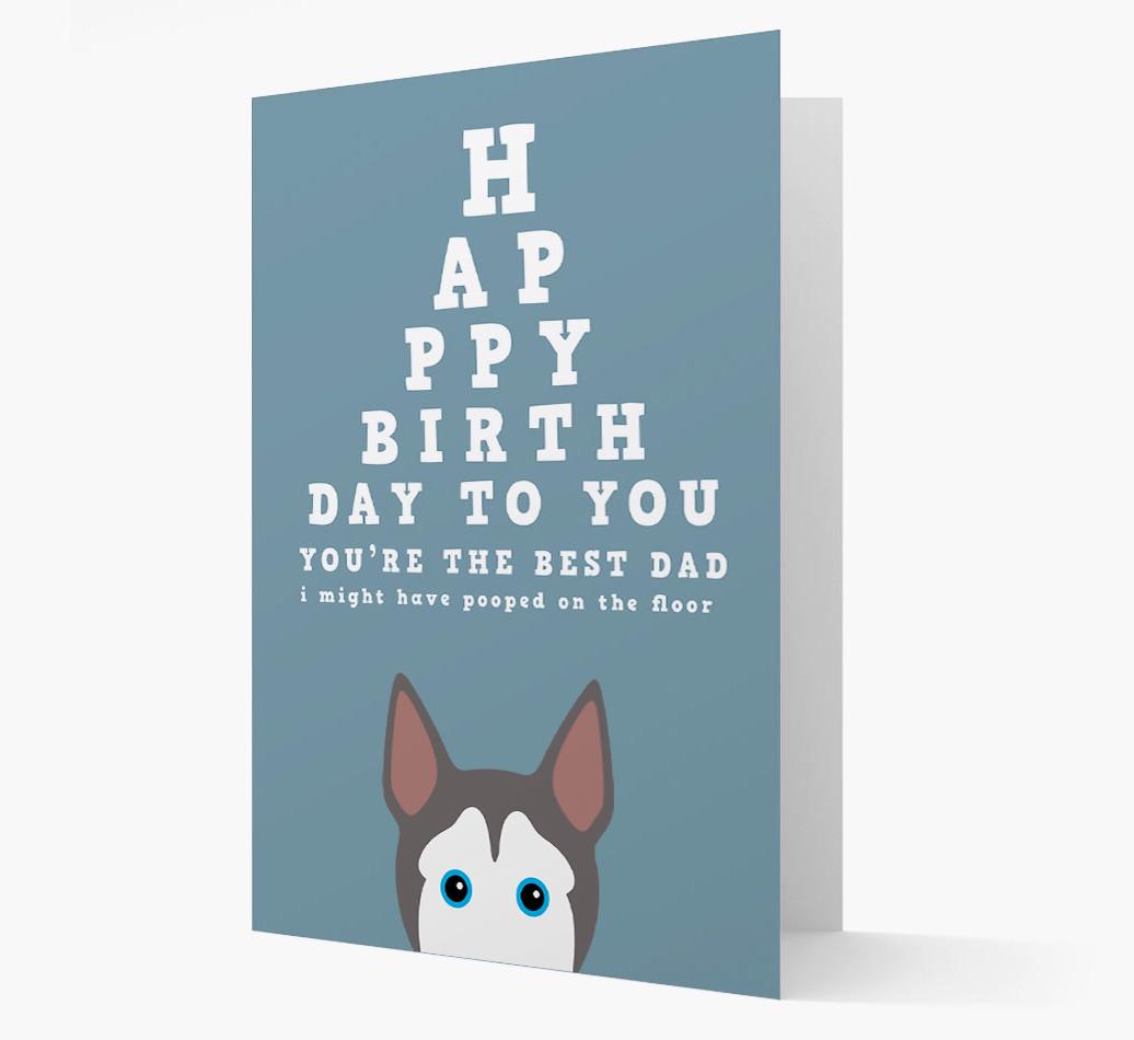 Happy Birthday Dad: Personalised Card with {breedFullName} Icon