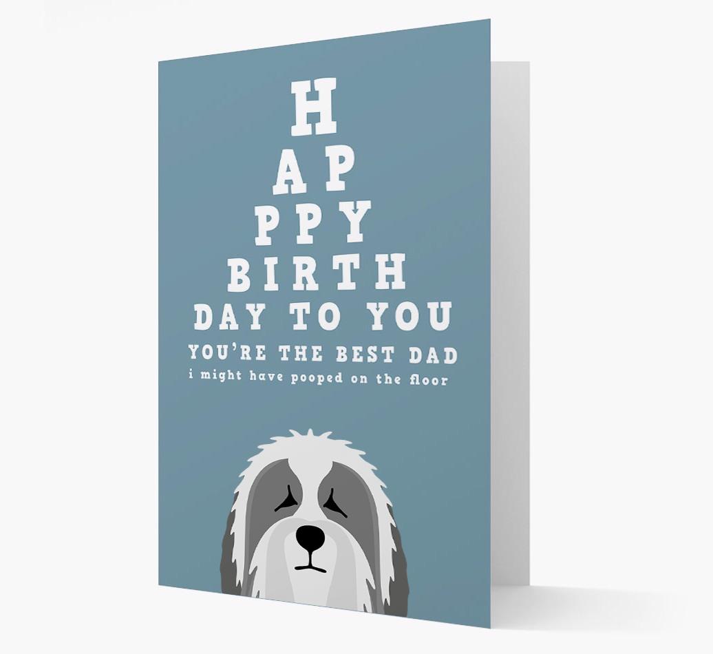 Happy Birthday Dad: Personalised Card with {breedFullName} Icon