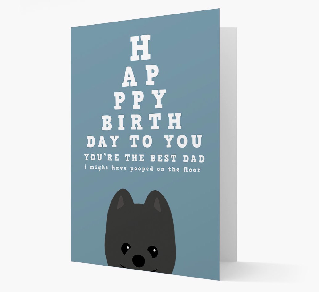Happy Birthday Dad: Personalised Card with {breedFullName} Icon