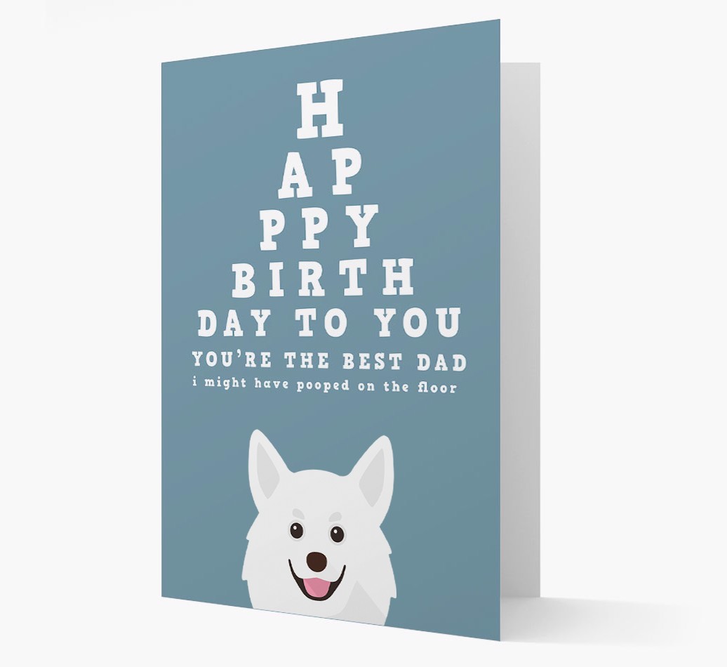 Happy Birthday Dad: Personalised Card with {breedFullName} Icon