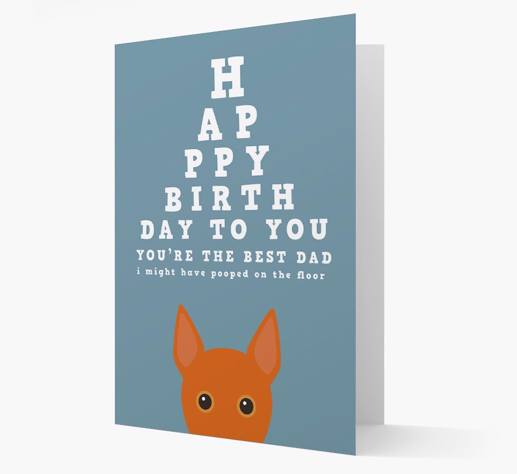 Happy Birthday Dad: Personalised Card with {breedFullName} Icon
