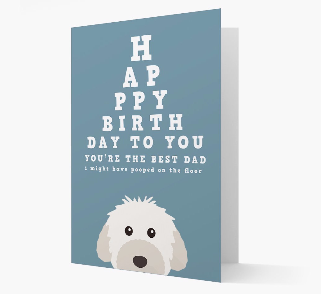 Happy Birthday Dad: Personalised Card with {breedFullName} Icon