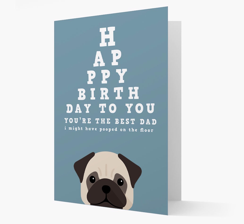 Happy Birthday Dad: Personalised Card with {breedFullName} Icon
