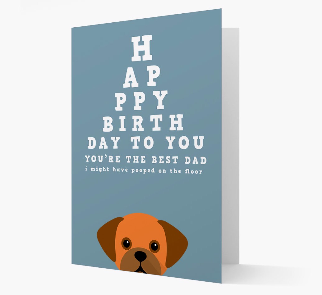 Happy Birthday Dad: Personalised Card with {breedFullName} Icon