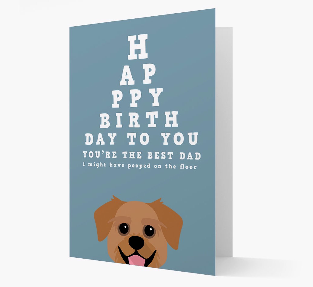 Happy Birthday Dad: Personalised Card with {breedFullName} Icon