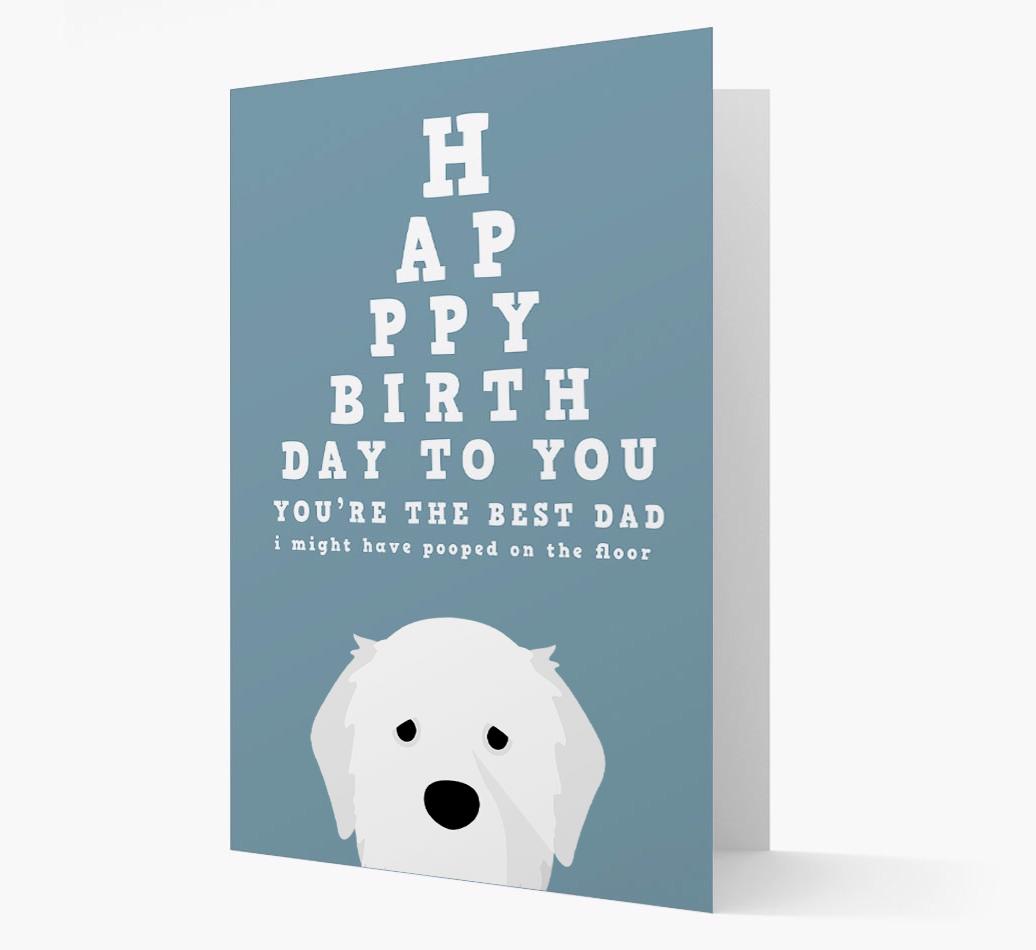 Happy Birthday Dad: Personalised Card with {breedFullName} Icon