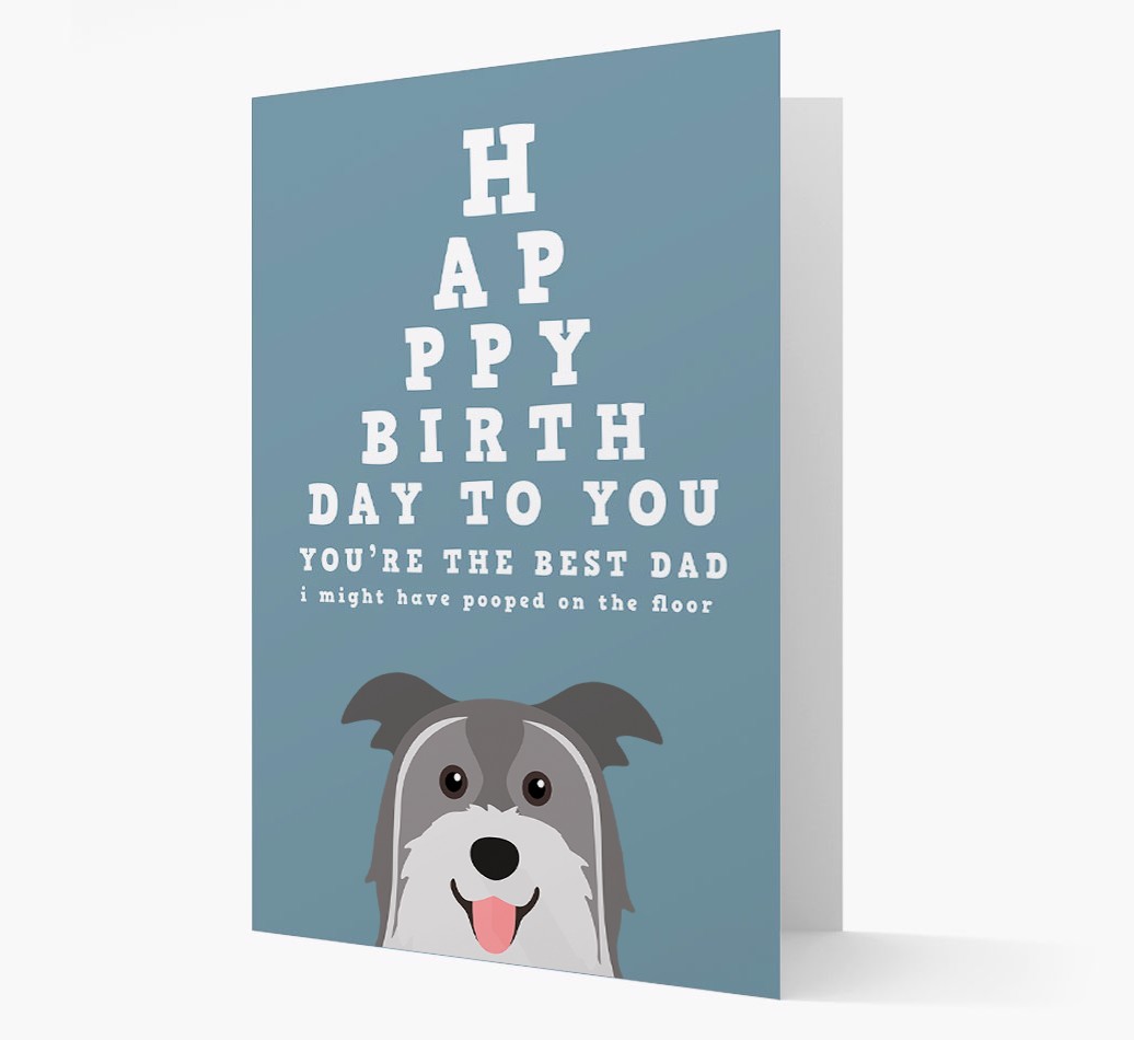 Happy Birthday Dad: Personalised Card with {breedFullName} Icon