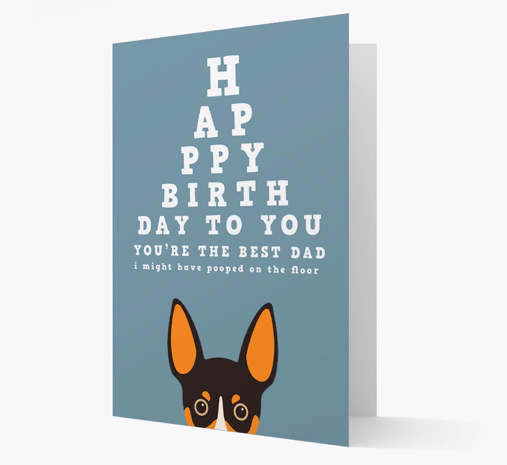 Happy Birthday Dad: Personalised Card with {breedFullName} Icon