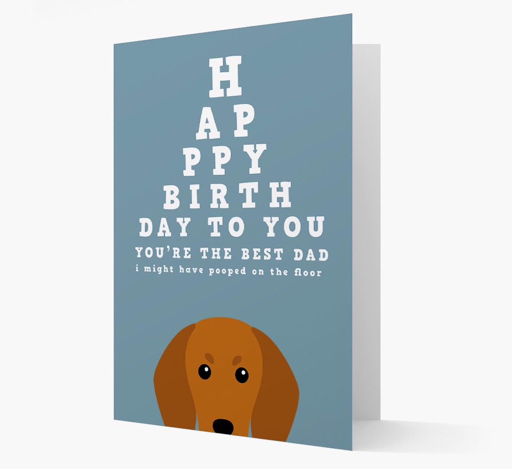 Happy Birthday Dad: Personalised Card with {breedFullName} Icon