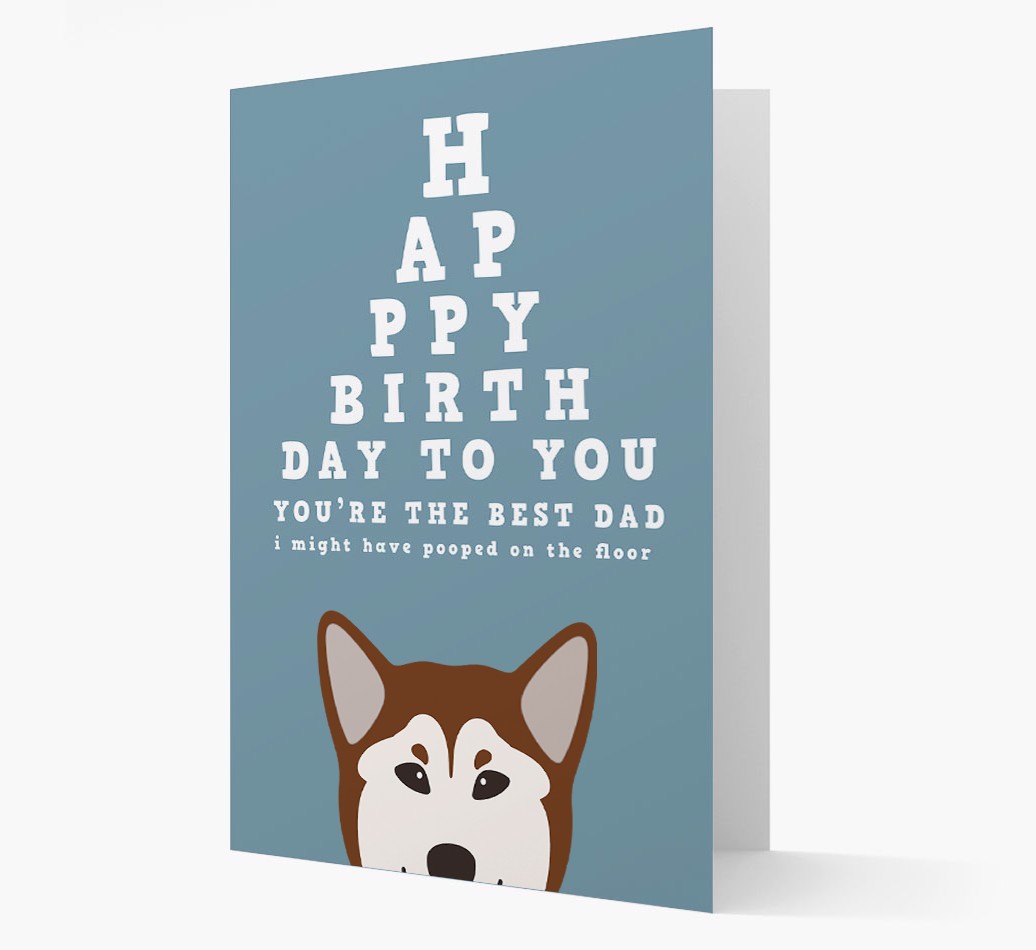 Happy Birthday Dad: Personalised Card with {breedFullName} Icon