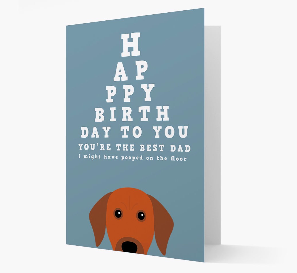 Happy Birthday Dad: Personalised Card with {breedFullName} Icon