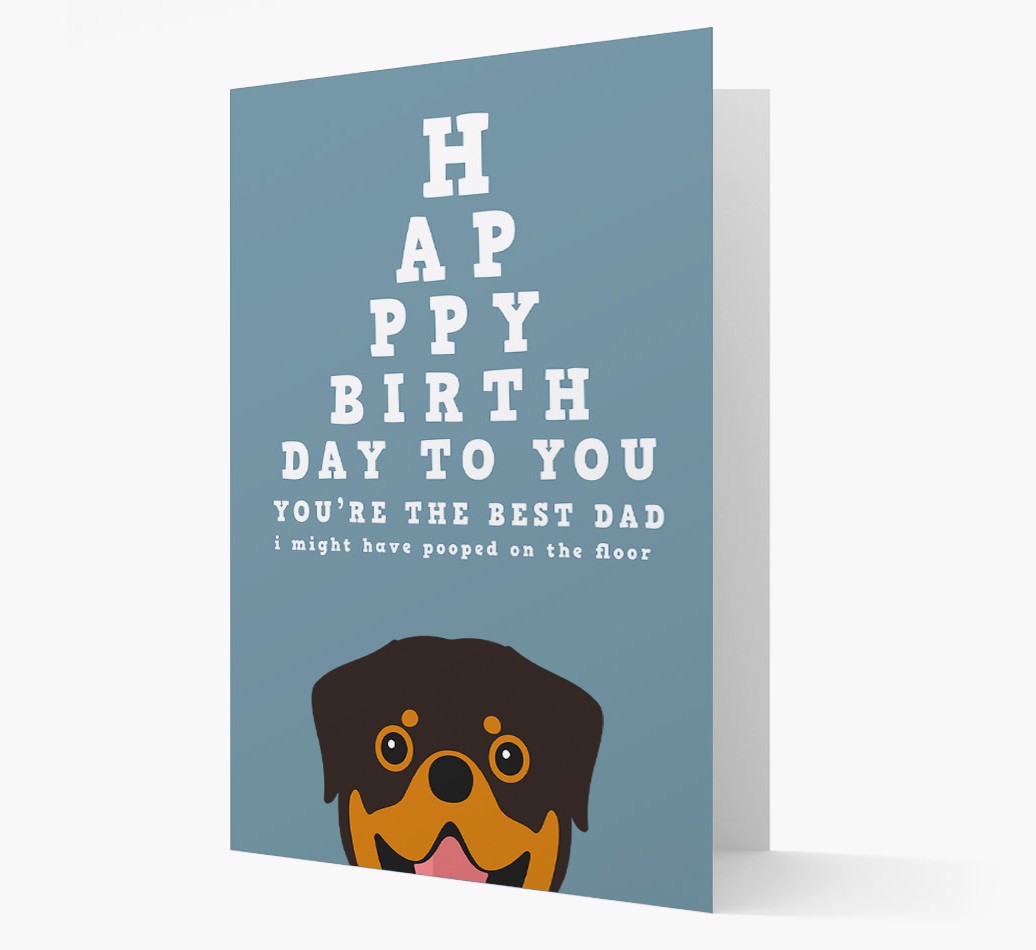 Happy Birthday Dad: Personalised Card with {breedFullName} Icon