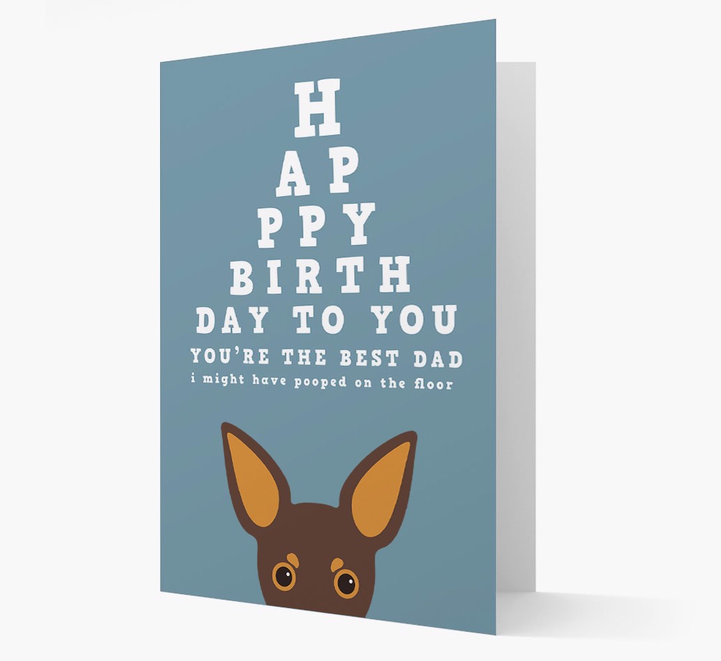 Happy Birthday Dad: Personalised Card with {breedFullName} Icon