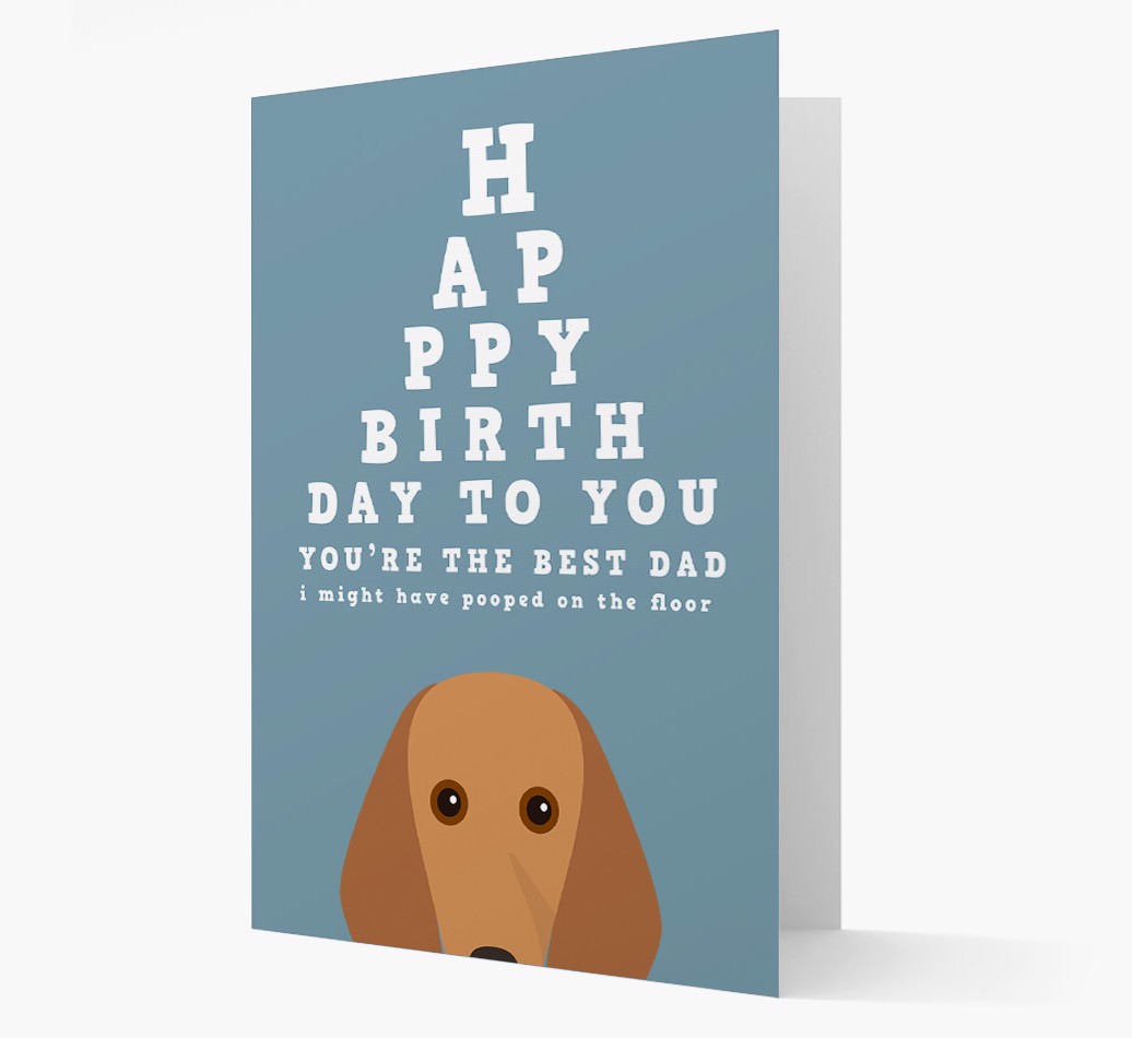 Happy Birthday Dad: Personalised Card with {breedFullName} Icon