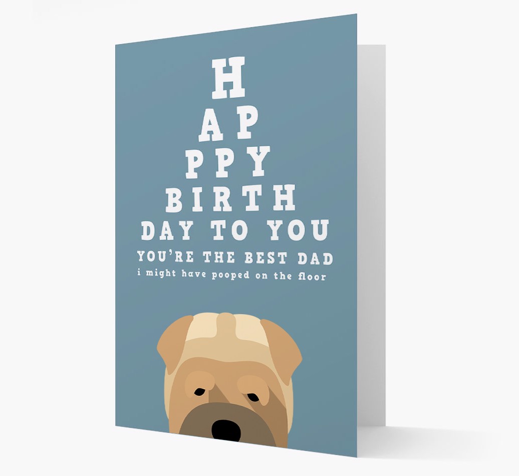 Happy Birthday Dad: Personalised Card with {breedFullName} Icon
