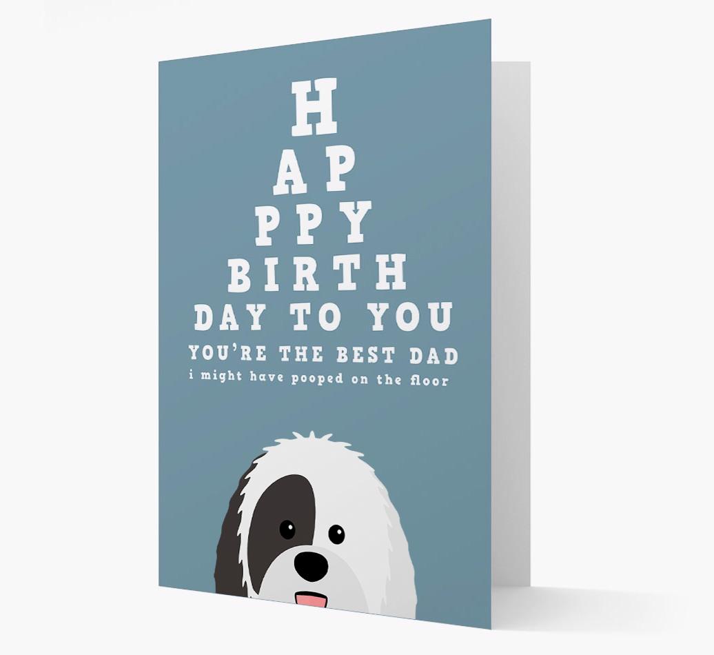 Happy Birthday Dad: Personalised Card with {breedFullName} Icon