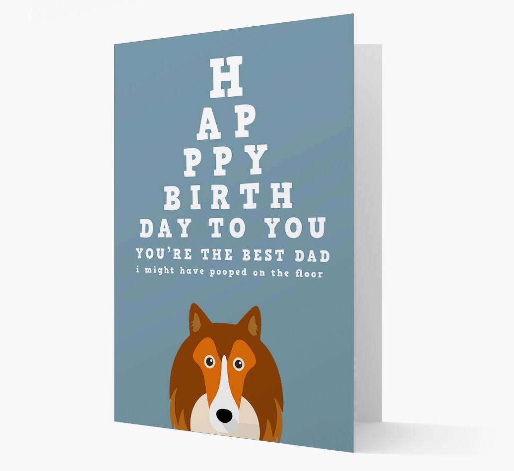 Happy Birthday Dad: Personalised Card with {breedFullName} Icon