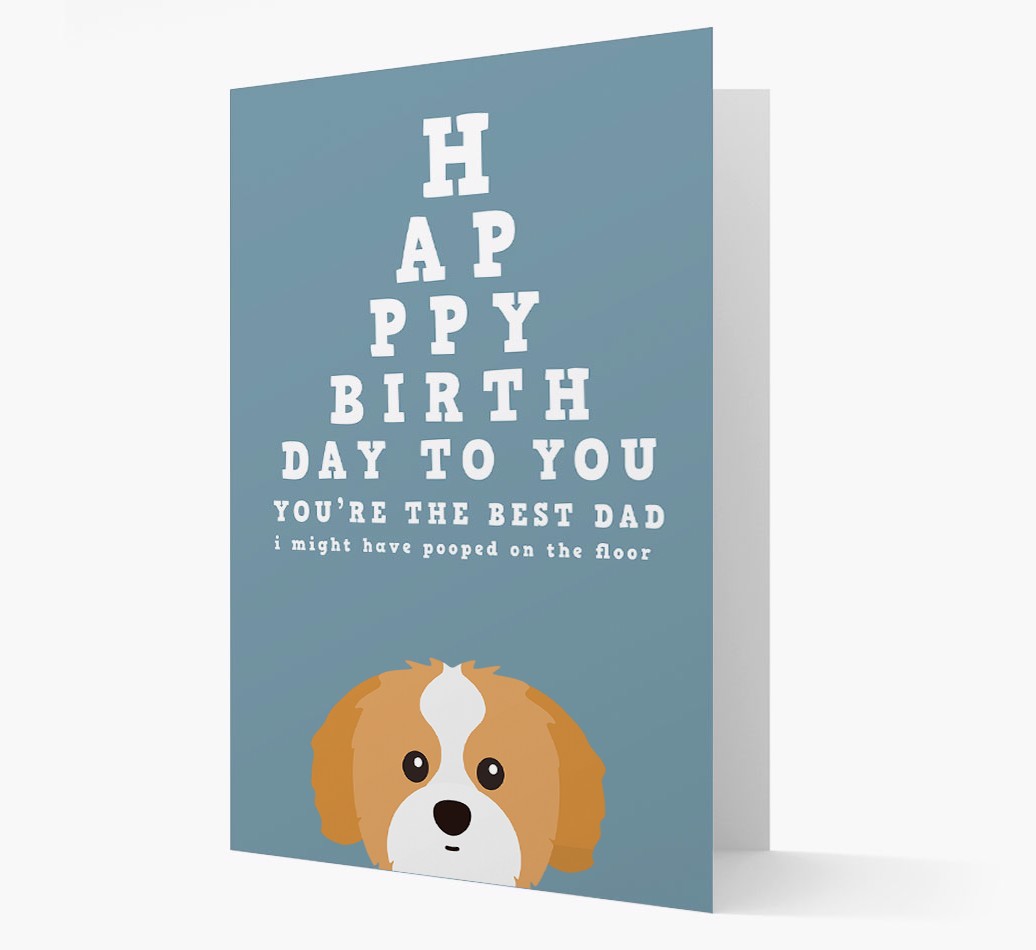 Happy Birthday Dad: Personalised Card with {breedFullName} Icon
