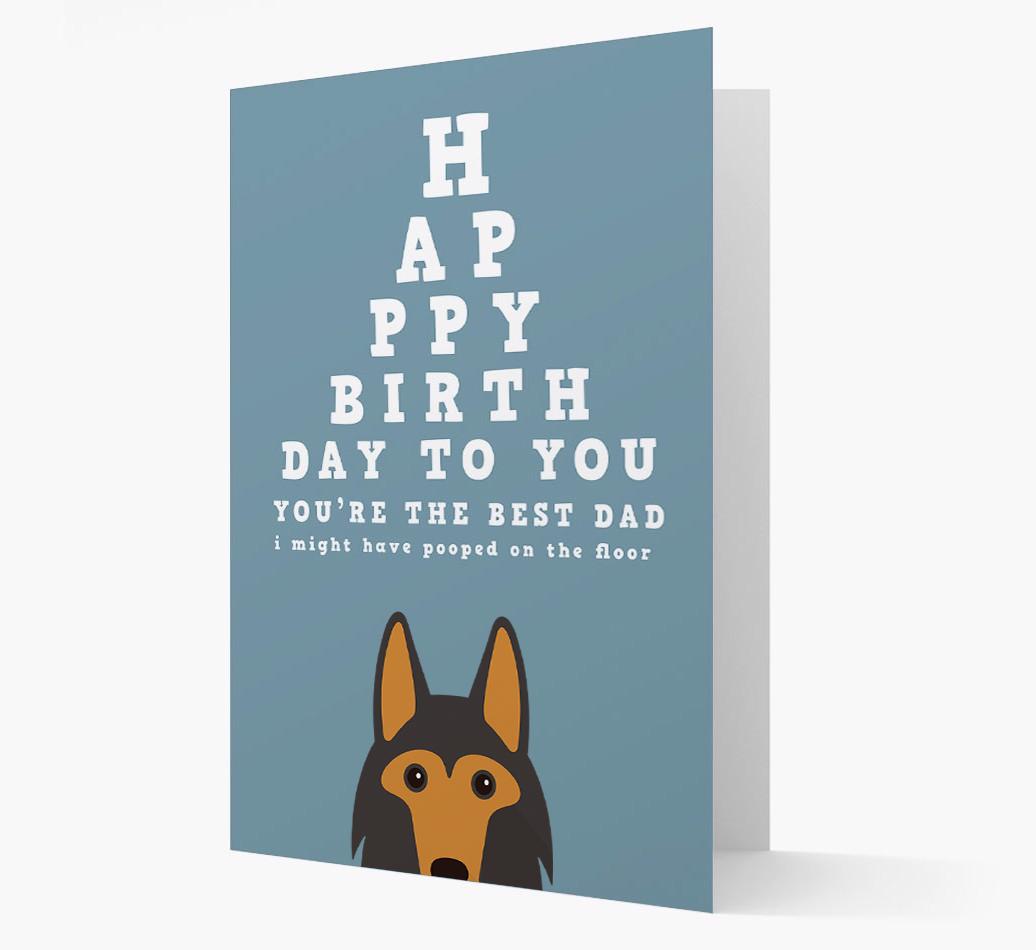 Happy Birthday Dad: Personalised Card with {breedFullName} Icon